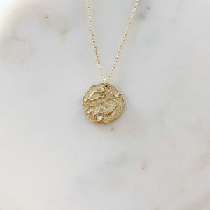 The Zodiacs Gold Tone Necklace - Pisces