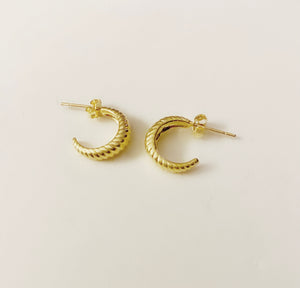 Caracoles Sterling Silver Gold Plated Earrings