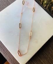 Load image into Gallery viewer, Rosè Gold Plated Paperclip Link Choker Necklace