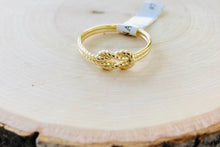 Load image into Gallery viewer, Sterling Silver Gold Plated Twisted Rope Ring