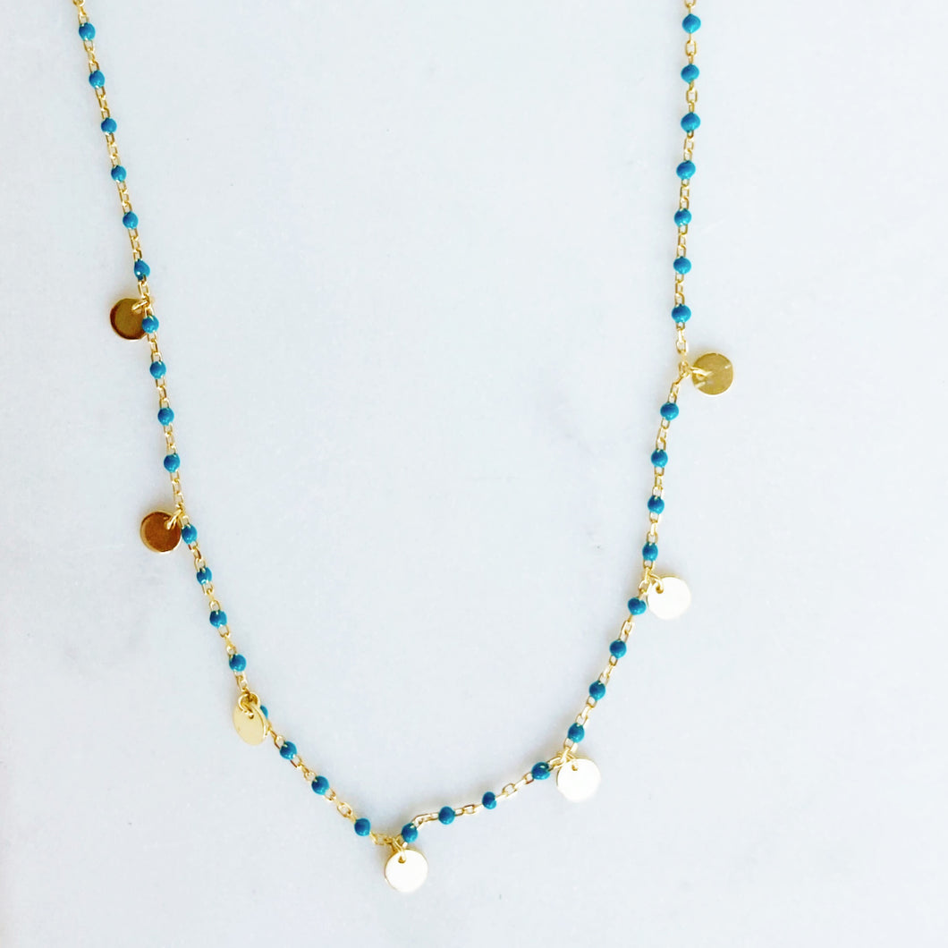Gold Plated Kiss Coins Choker Necklace