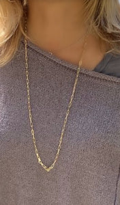 Gold Plated Sterling Silver LINK Necklace 24‰¡ó�