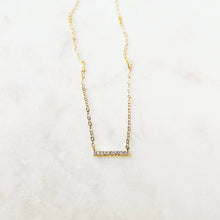 Load image into Gallery viewer, Gold Plated Simple Bar Necklace