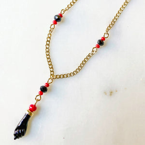 Gold Plated Brass Bracelet Mano Negra Azabache