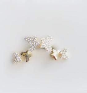 Lily Double Butterfly Stud Earrings