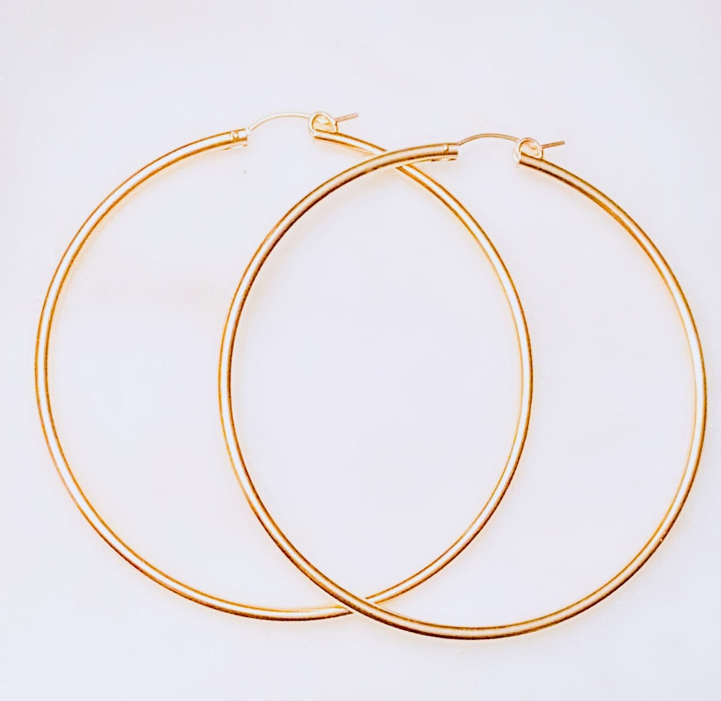 Mega Hot Hoop Earrings 65 MM