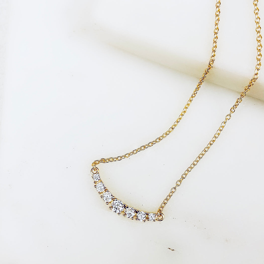 Aveline Stone Curved Necklace