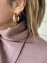 Load image into Gallery viewer, Gold Plated Brass Oversized C Hoop Earrings