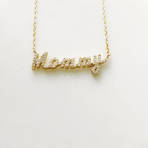 Gold Plated Mommy Mom Necklace