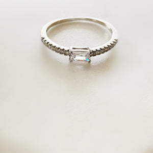 Sterling Silver CZ Isabel Single Ring