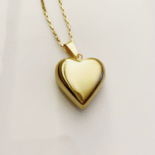 Heart of Steel Gold Necklace