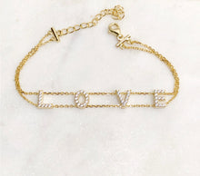 Load image into Gallery viewer, Sterling Silver Gold Tone Love Bracelet