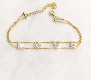 Sterling Silver Gold Tone Love Bracelet