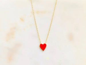 Sterling Silver Queen of Hearts Enamel Necklace