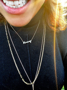 Gold Plated Mommy Mom Necklace