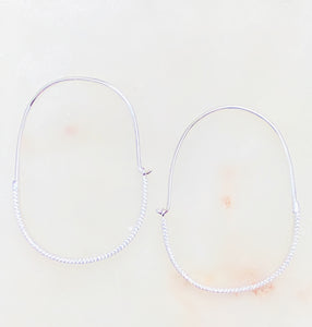 Sterling Silver Badass Front Facing Hoops - Sterling Silver