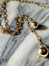 Load image into Gallery viewer, Bolas Paperclip Necklace Lariat