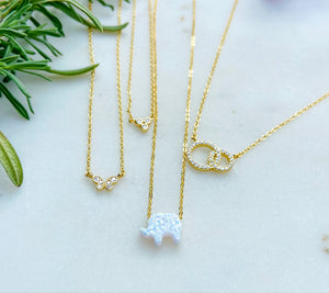 Three Times Charmed CZ Necklace