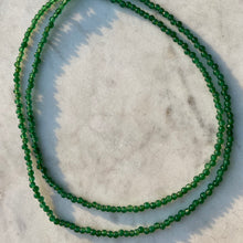Load image into Gallery viewer, Green Is Life Long Silver Necklace