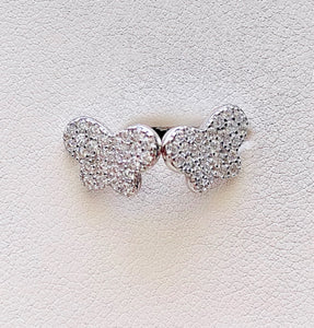 The Butterfly Mariposa Sterling Silver and CZ Stud Earrings