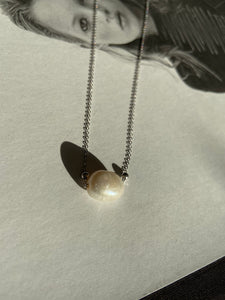Sterling Silver Floating Baroque Pearl Lucia Necklace