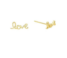 Load image into Gallery viewer, Sterling Silver Love Earrings