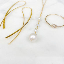 Load image into Gallery viewer, 14K Gold Plated Thin Line Earring Threaders