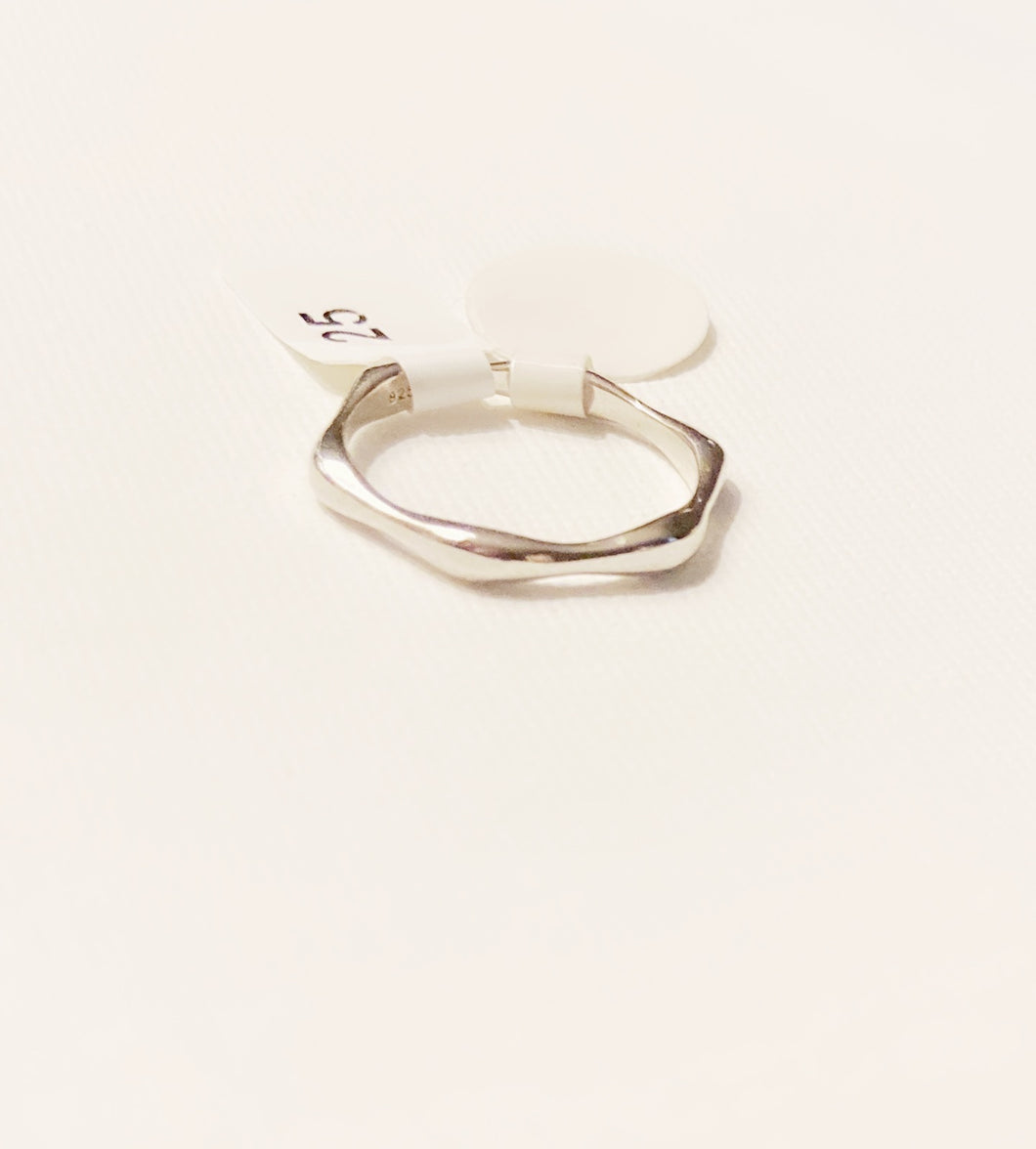 Sterling Silver Smooth Bamboo Ring Band
