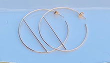 Load image into Gallery viewer, Sterling Silver Plated Brass Modern Sol Hoop Earrings