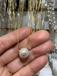 Single Stone Pearl Necklace