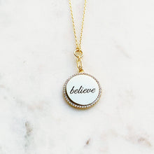 Load image into Gallery viewer, Sterling Silver Gold Plated Inspire Me Medallion Necklace - Believe