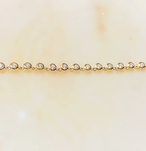 Load image into Gallery viewer, Sterling Silver Gold Plated Cubic Zirconia Sparkle Choker