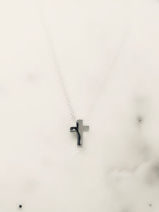 Sterling Silver Square Cross Necklace
