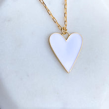 Load image into Gallery viewer, Pure Heart Enamel Necklace - White