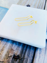 Load image into Gallery viewer, Sterling Silver Gold Plated Paper Clip Link Earrings