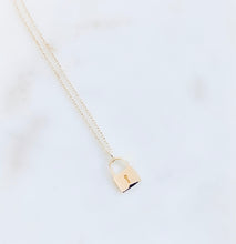 Load image into Gallery viewer, Sterling Silver Gold Plated Love Lock Necklace