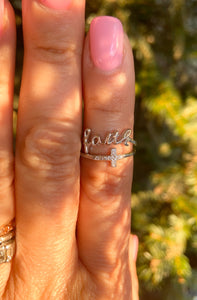 Sterling Silver Faith Ring Set