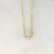 Load image into Gallery viewer, The Modern Solitaire Necklace - Oval