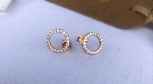 Load image into Gallery viewer, Open Circle Sparkle Earrings