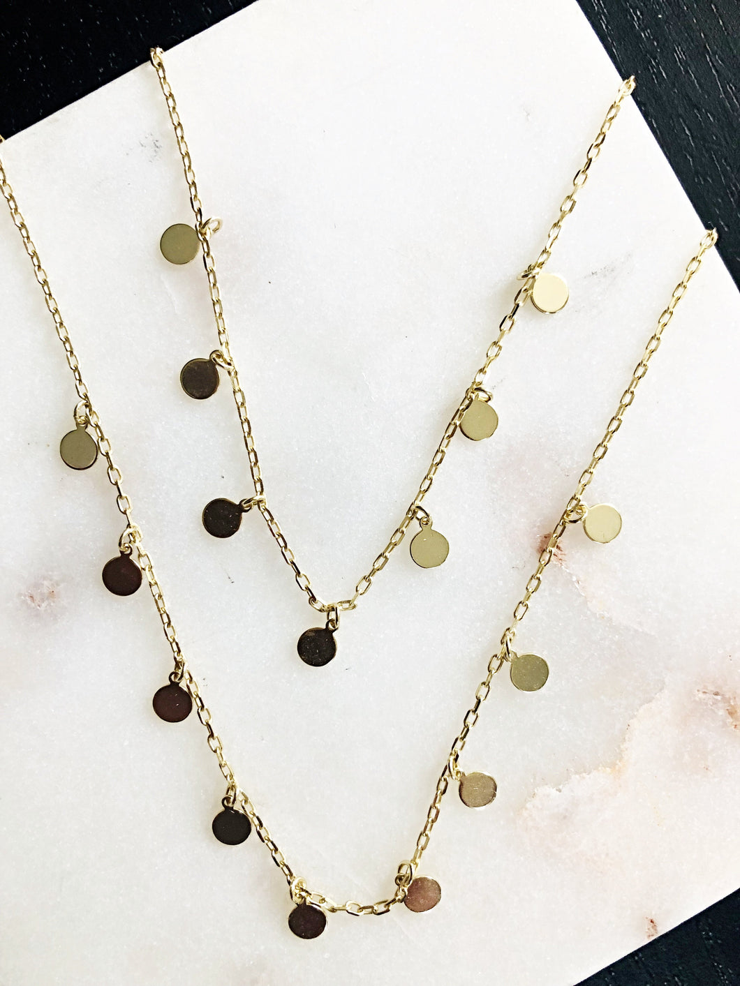 Double Trouble Layered Disc Necklace
