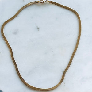 Golden Herringbone Necklace