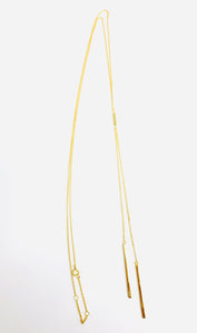 Angela Gold Lariat Necklace