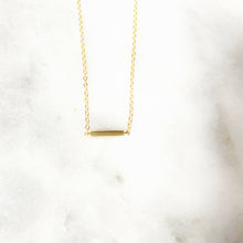 Load image into Gallery viewer, Gold Plated Simple Bar Necklace