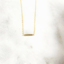 Load image into Gallery viewer, Gold Plated Simple Bar Necklace