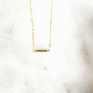 Gold Plated Simple Bar Necklace