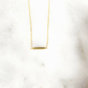 Gold Plated Simple Bar Necklace