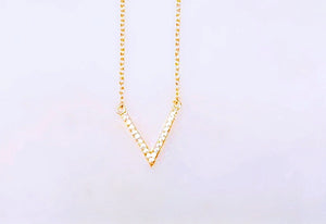 Sterling Silver Gold Plated Victory Necklace