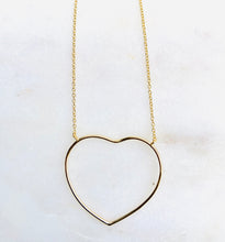 Load image into Gallery viewer, Gold Plated Jumbo Love Heart Necklace