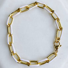 Load image into Gallery viewer, Rose Summer Enamel Links Bracelet