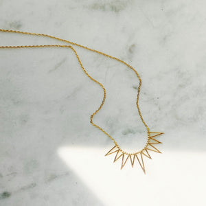Rays of Sunshine Gold Plated Necklace